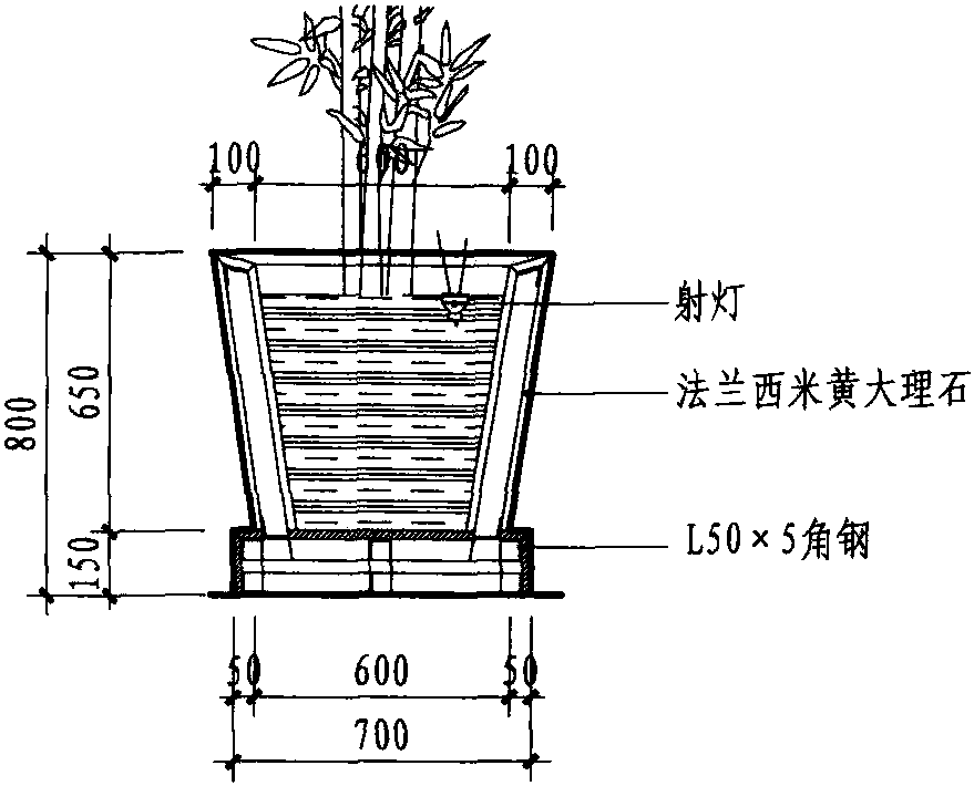 一層大堂花臺2剖面圖 1:30